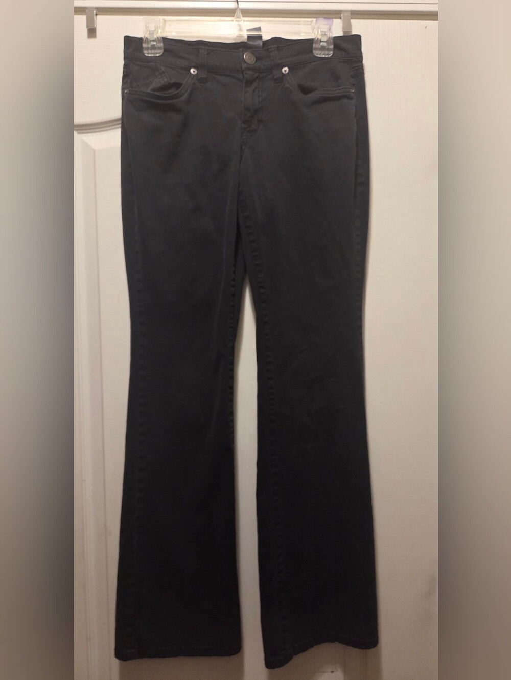 LondonJean Black Flare Chinos